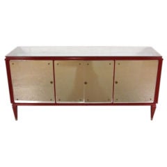 Lacquered and Mirrored Sideboard by Maison jansen