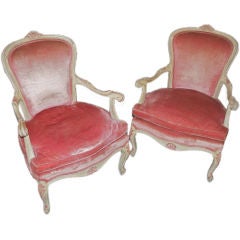 Pair of Italian Style Painted Fauteuils