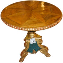 Italian Walnut and Giltwood Center Table