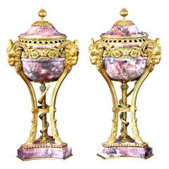 Pair of Louis XVI marble Perfume Burners