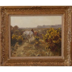 Ponies and Gorse, Oil on Canvas, Signed A J Munnings/191