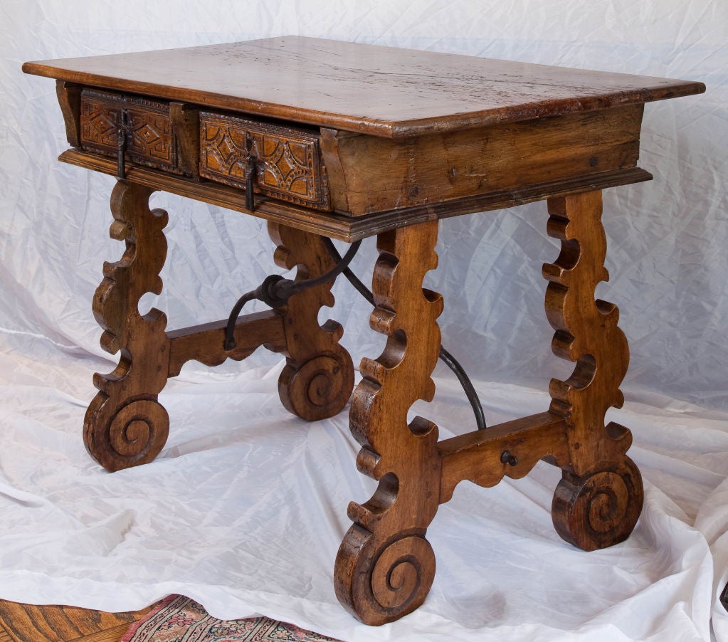 Spanish Walnut Trestle Table