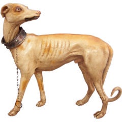 Italienische Windhund-Figur im Art déco-Stil