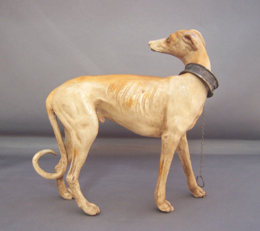Italian Art Deco Greyhound Figurine In Excellent Condition For Sale In Rancho Santa Fe, CA