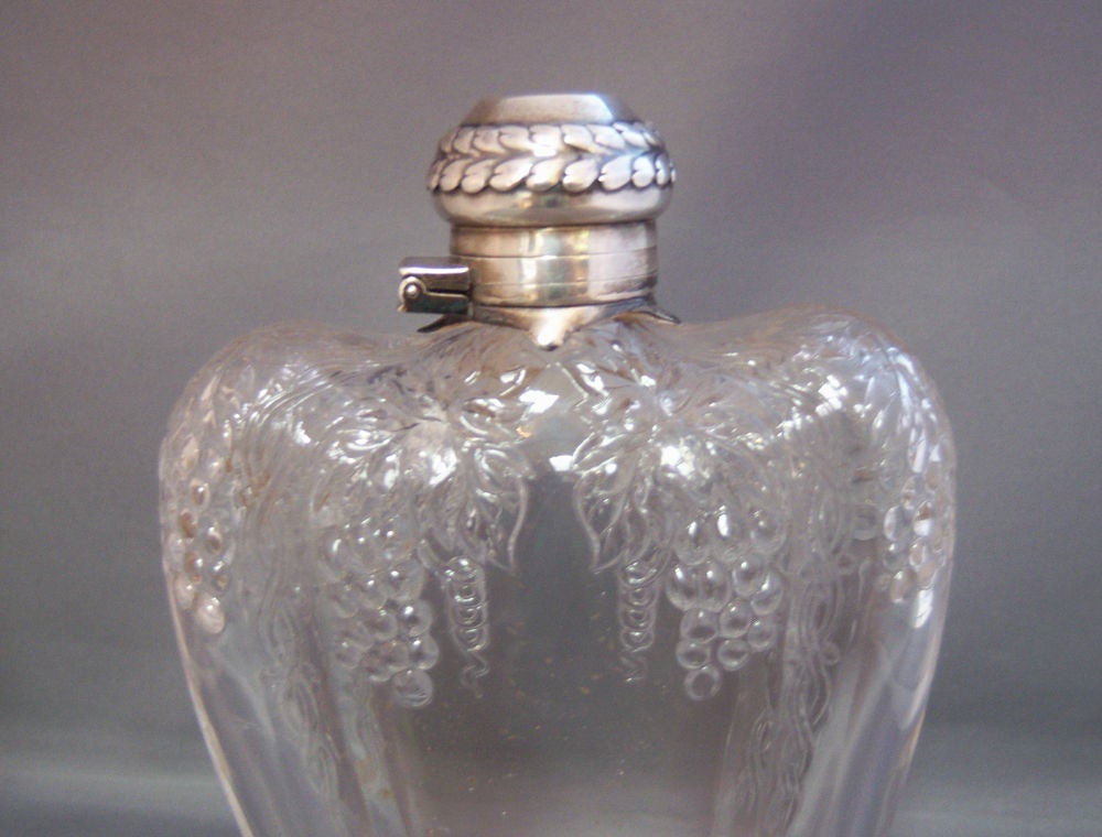 Unknown Rare and Unusual Tiffany & Co. Sterling and Crystal Flask For Sale