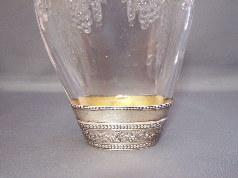 Rare and Unusual Tiffany & Co. Sterling and Crystal Flask In Excellent Condition For Sale In Rancho Santa Fe, CA