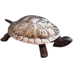 Sterling & Bronze Turtle Form Bell