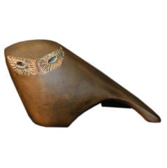 Cast Bronze Modern Owl by R.D. Wren