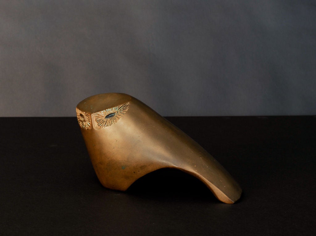 Cast Bronze Modern Owl by R.D. Wren