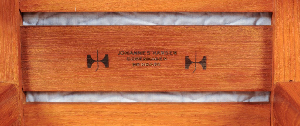 Mid-20th Century Slatted Teak Bench by Hans Wegner for Johannes Hansen