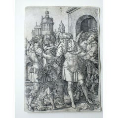 Lot Defending the Angels, by Heinrich Aldegraver