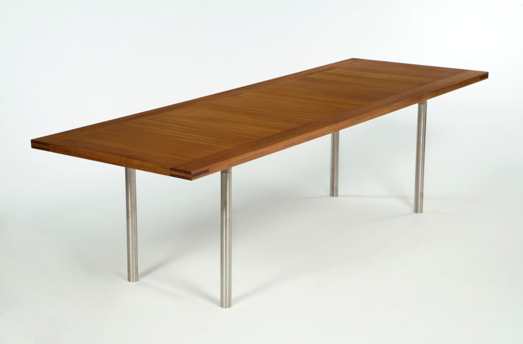 DT350

PK 50 conference table with mahogany top and steel legs. Originally designed by Poul Kjaerholm, 1964. Current limited edition of ten plus six APs produced by Sean Kelly Gallery and R 20th century, Denmark, 2007-2009.