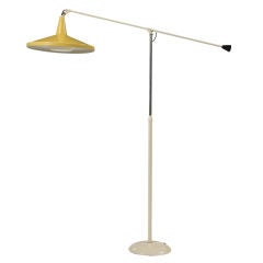 Adjustable, cantilevered floor lamp by Wim Rietveld