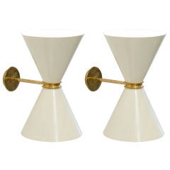 Pair of wall sconces by Gino Sarfatti for Arteluce Pair of wall sconces by Gino Sarfatti for Arteluce