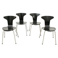 Set of four "3105" chairs by Arne Jacobsen