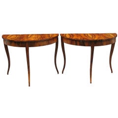 Pair of exceptional Biedermeier console tables, ONE SOLD