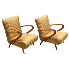 Pair of Italian Art Moderne armchairs by Guglielmo Ulrich