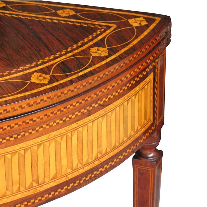 Italian Marquetry Card Table Attributed to Maggiolini