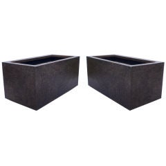 Retro Massive Cast Bronze Resin Planters by Forms And Surfaces