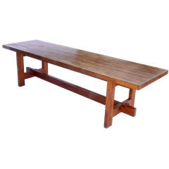 Vintage One of a Kind Custom Made Butcher Block Farm Table from France