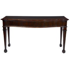 Antique 18th Century mahogany serpentine serving table
