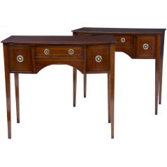 Pair of mahogany bowfront side tables
