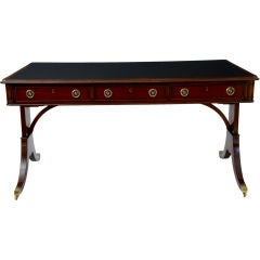 18th Century style mahogany partners writing table, Desk