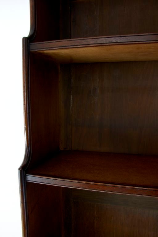 19th century mahogony waterfall bookcase