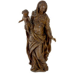 A baroque german walnut 18th century sculpture