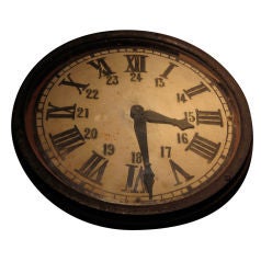 Cast Iron Clock with Hand Painted Numerals