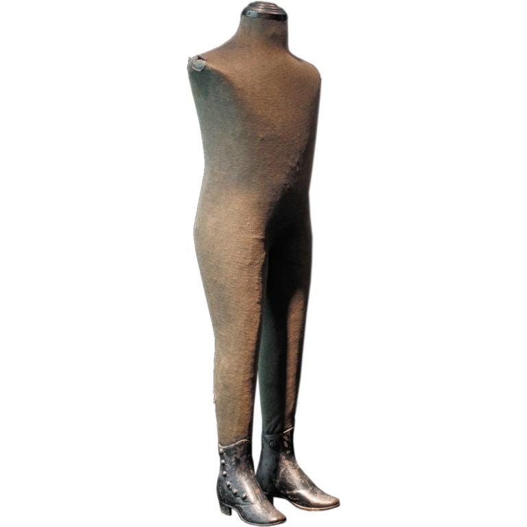 Child Mannequin with Cast Iron Boots