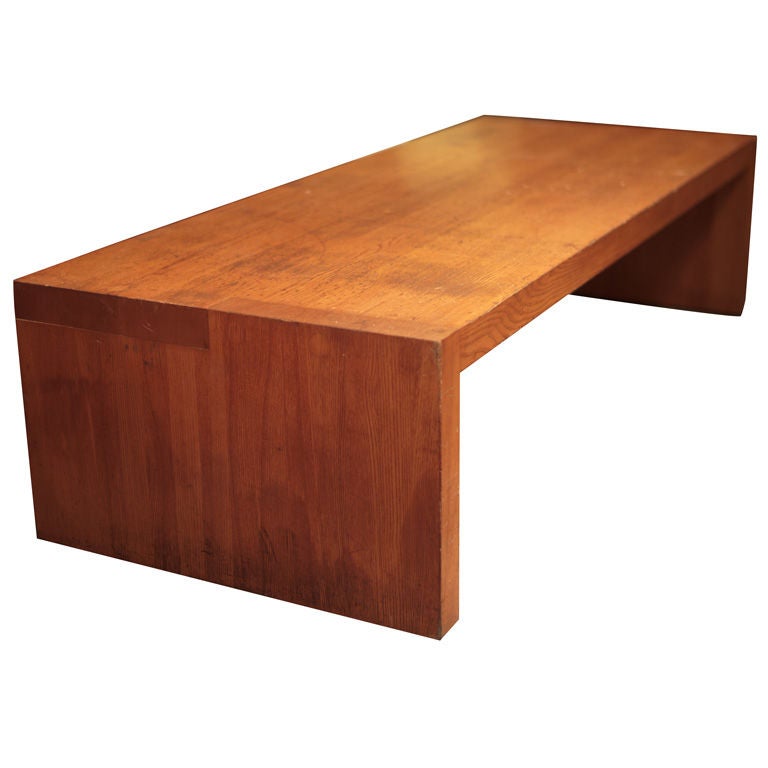 Wood Block Coffee Table at 1stDibs