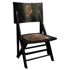 Unusual Hand Painted Smoking Chair