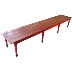 A 16' Rustic Red Farm Table