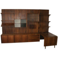 Large Rosewood Cado Wall Storage System