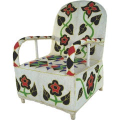 African Hand Beaded Armchair