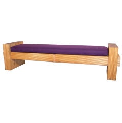 Large Maple Dowel Bench