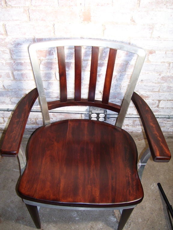 Wood and Aluminum Shaw Walker Office Chair 1