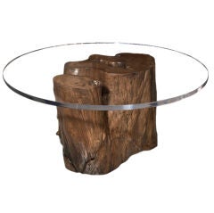 Teak and Plexi Sculpture