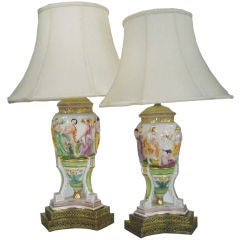Vintage Capodimonte Lamps