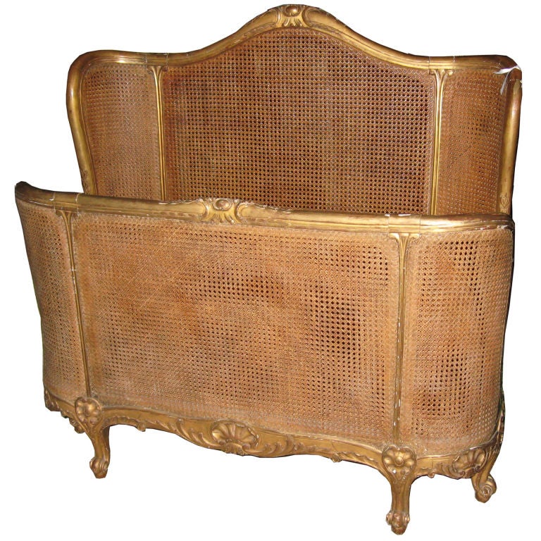 Gilded, Cane Bed For Sale