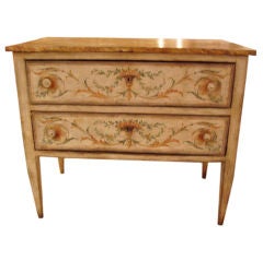 Antique Italian Painted 2 Drawer Commode/Chest