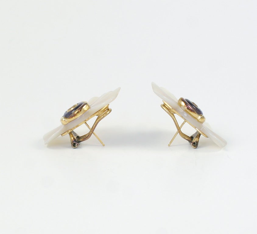 Women's Kai-Yin Lo Mother of pearl ss vermille and citrine earrings