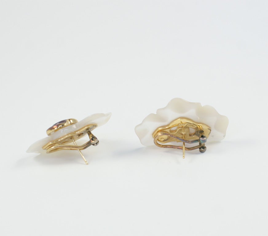 Kai-Yin Lo Mother of pearl ss vermille and citrine earrings 2
