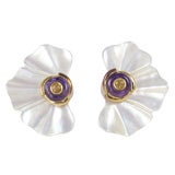 Kai-Yin Lo Mother of pearl ss vermille and citrine earrings