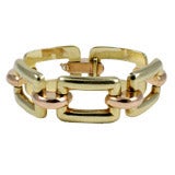 Retro Gold Link Bracelet by Black Starr and Gorham.