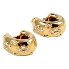 Cartier Gold and Diamond earclips