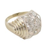 Antique Fabulous Boivin Platinum and Diamond Art Deco Ring