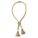 Hattie Carnegie Tassel "Gold" Necklace
