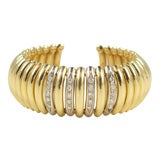 18kt Yellow Gold & Diamond Cuff Bracelet